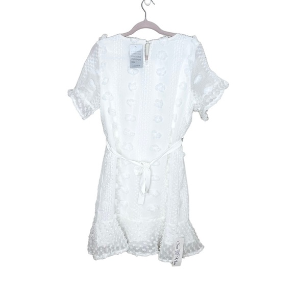 NWT Savi Mom Large Aurora Embellished Belted Maternity White Dress - Picture 2 of 9